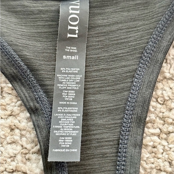 Vuori Gray Racerback Performance Tank - Picture 3 of 4